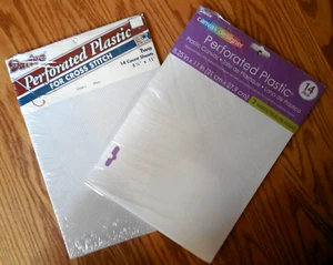 NEW Lot of 2 pk White Perforated Plastic Sheets: Darice/Canvas Designer sz 8x11 - Picture 1 of 2