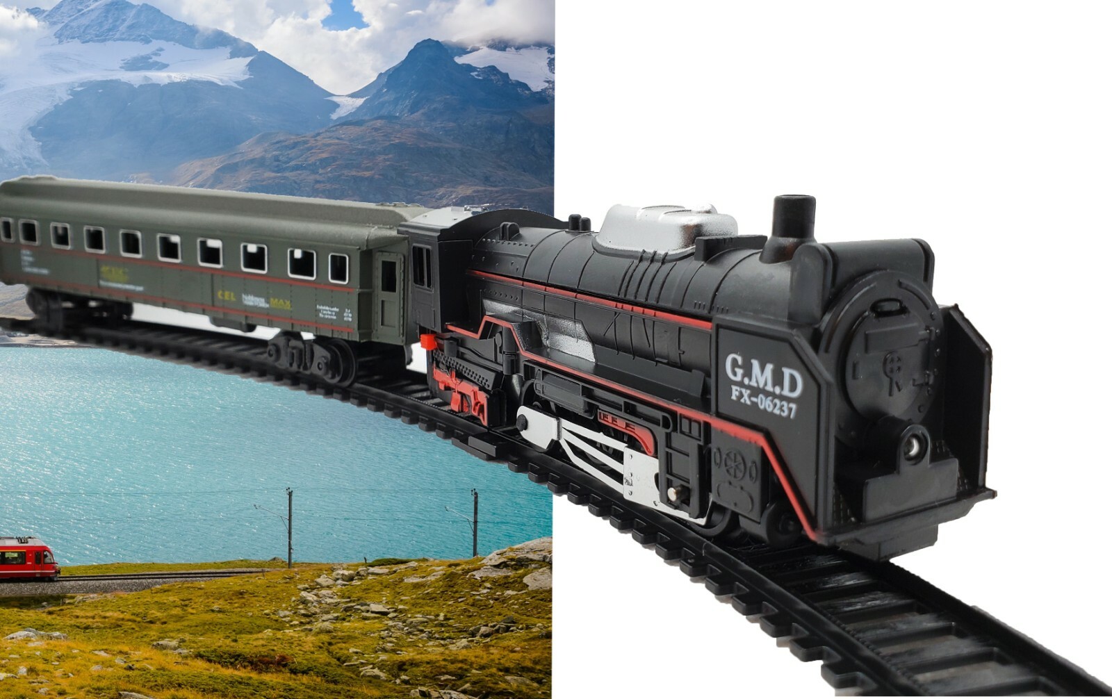Christmas Small Train Set Track Deluxe 