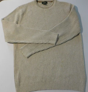 Eddie Bauer Pullover Herren Large Tall Beige Langarm Gerippt Schwer Baumwolle - Bild 1 von 6