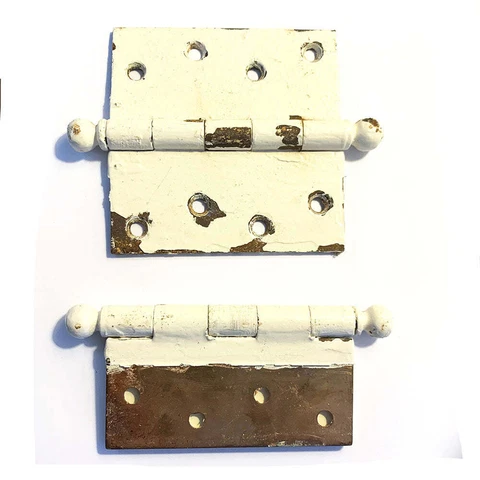Antique Metal 4.5" Ball Top Hinges Sold as a Pair Stanley SW Cover
