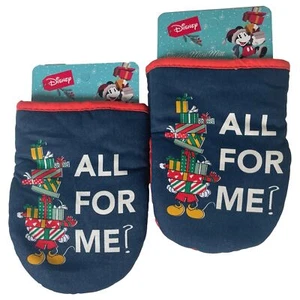 Disney Silicone Mini Cooking Mitt Pot Holder Set, Christmas Oven Mitts, Blue - Picture 1 of 1