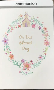 Communion, On this blessed day, Holy Sacrament, Greeting Card - Picture 1 of 4