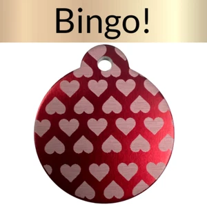 Custom Engraved Dog Tags Personalized Dog Collar Pet Tags Engraved Pet ID HEARTS - Picture 1 of 7