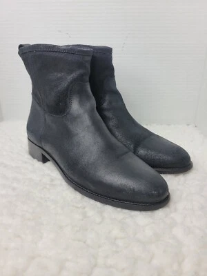 Botín Jimmy Choo para mujer talla 9 negro cuero suela de tracción tirar  Foto 1 de 4