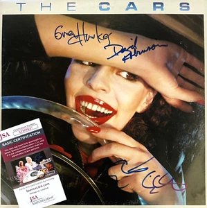 THE CARS Band Signed DEBUT LP Record Vinyl X3 Hawkes EASTON Robinson JSA COA - Picture 1 of 5