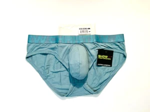 Slip intimo a marsupio Andrew Christian taglia L misto cotone tinta unita - blu artico - Foto 1 di 12