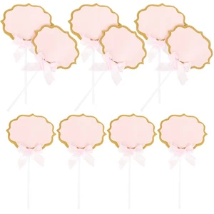 10 PCs Dekorative Blankovorspannungsschilder Cupcake Toppers Cake Picks Käse - Bild 1 von 12