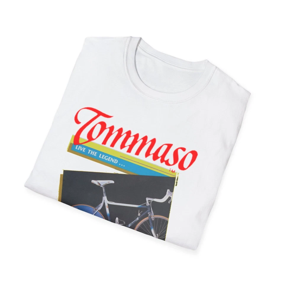 Camiseta deportiva de ciclismo Tommaso Bicicletas de colección 1985 gráfica reproducción Foto 1 de 1