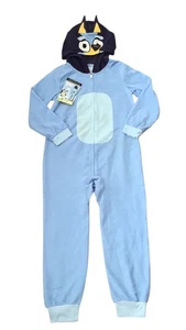 BBC Studios Bluey Hooded Pajamas Boys Sz XS 4/5 Fleece Zipper NWT - Picture 1 of 3