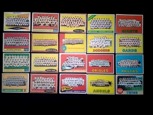 1960 1961 1962 1965-68 Topps Dodgers Cardinals Orioles Equipo Béisbol Lote 20 - Imagen 1 de 5