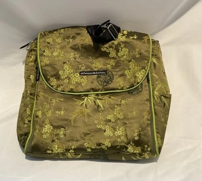 EUC PETUNIA PICKLE BOTTOM DIAPER BAG/CROSSBODY/BACKPACK, OLIVE GREEN ASIAN MOTIF - Image 1 of 4