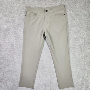 Public Rec Pants Mens 34x29 Beige Dealmaker Chinos Stretch Travel Golf Office - Picture 1 of 17