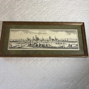Impresión Enmarcada Ciudad Alemania Reproducción Paderborn Siglo XIX - Imagen 1 de 10