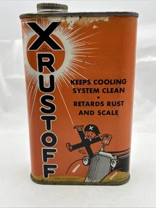 Rare Vintage 1937 XRUSTOFF Automobile Coolant Empty Tin - Picture 1 of 11