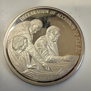 SELTENE DÄNEMARK ECU EURO 1997 PROOF MÜNZEN SILBER Ø40 Münze Danmark T2 - Bild 1 von 2
