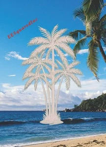 Calcomanía de ventana adhesiva estática palmeras OVALADA 21x33 decoración tropical para puertas de vidrio - Imagen 1 de 10