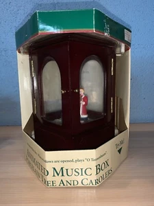 Rara caja de música animada Mr. Christmas árbol de porcelana y carrusel - Imagen 1 de 6