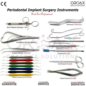 Kit chirurgia orale impianto parodontale dentale avanzato 11 pz strumenti chirurgici - Foto 1 di 12