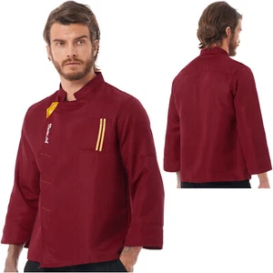 Unisex Men's Chef Coat Kitchen Uniform Cooking Restaurant Workwear Shirts Tops - Picture 1 of 92