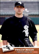 2009 Bristol White Sox Grandstand 23 Phillip Negus Milford Massachusetts MA Card