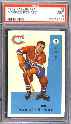 1959 Parkhurst Maurice Richard #2 PSA 9 MINT - Image 1 of 2