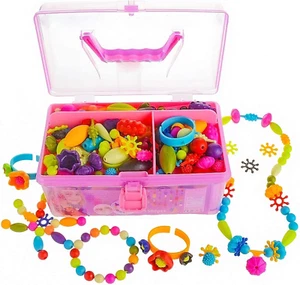 Pop Beads - Jewelry Making Kit Arts and Crafts Toys for Kids Necklace Bracelet - Picture 1 of 12