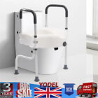 Adjustable Standing Frame Toilet Seat Raiser For Elder Safety & Disable With Arm
