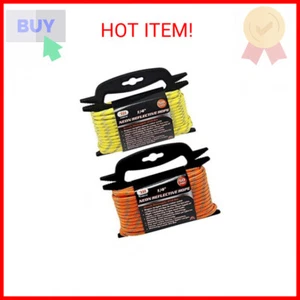 1/4" Neon Reflective Guyline Camping Tent Tarp Rope 50' Line Cord Paracord Guide - Picture 1 of 2
