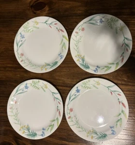 CORELLE CORNING MY GARDEN SALAD BREAD & BUTTER PLATES 7 1/4 INCHES Set of 4 - Picture 1 of 3