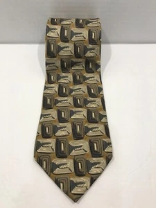 Men's Barrington Geometric Necktie 57.5"L X 4.75" W 100% Silk - Picture 1 of 6