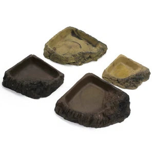Terrarium Reptilien Eck-Schale 160-340 ml L XL Trink Wasserschale Wassernapf - Picture 1 of 21