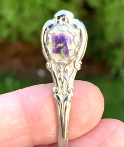 VTG "Stitches By Stu" Mini Handstitched Petit Point Needlework Collector Spoon - Picture 1 of 13