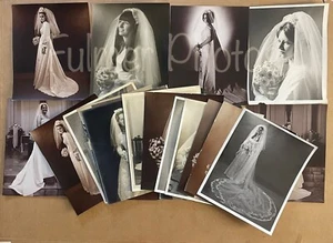 20 Lot 8x10 VTG B&W Professional Wedding Bride PORTRAIT Photos 1960s Mid-Century - Picture 1 of 11