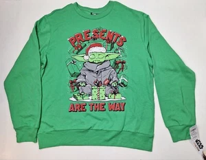Nuovo con etichetta! Felpa natalizia Star Wars Mandalorian Grogu verde - regali - uomo grande - Foto 1 di 7
