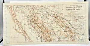 1917 Map of the Frontier Region of Northern Mexico - Geographic Review C9 - Picture 1 of 5
