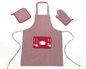 Abito bavaglino da cucina grembiule da cucina artigianato cucina barbecue con tappetino e combinazione a metà - Foto 1 di 4