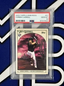 CORBIN CARROLL 2023 TOPPS X BOB ROSS JOY OF BASEBALL RC #67 PSA 10 DIAMONDBACKS - Picture 1 of 2
