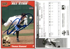 Thomas Diamond Signed 2005 Choice Carolina-California All-Stars #39 Card Auto AU