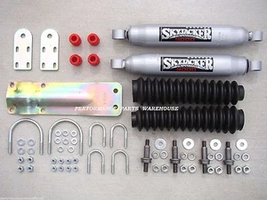 DUAL FRONT STEERING STABILIZER SHOCKS 1959-79 FORD F250 F350 4X4 - Picture 1 of 4