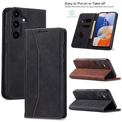 For Samsung Galaxy A15 5G Leather Shockproof Case Pocket Wallet Flip Phone Cover - Image 1 of 4