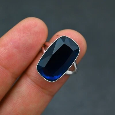 Tanzanite Gemstone 925 Sterling Silver Ring Handmade Jewelry Ring For Gift - Image 1 of 4