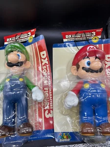 Super Mario DX SOFUBI Series 3 MARIO & Luigi 9 inch Soft Vinyl Figure Set - Picture 1 of 4