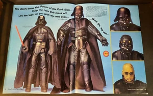 1998 STAR WARS Darth Vader 12" e 14" action figure Kenner ~ poster pieghevole centrale - Foto 1 di 1