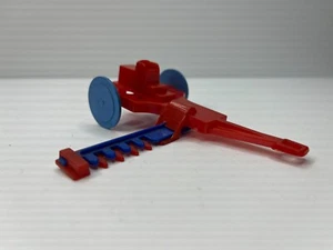 Vintage Ideal Plastic Farm Hay Mower Red & Blue - Original - Picture 1 of 6