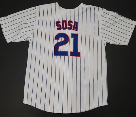 VTG Sammy Sosa Russell Athletic Chicago Cubs Jersey Youth 18/20/Adult M Stitched Cover
