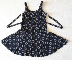 Vtg Betsey Johnson Black w/ White MOD Patterning Sleveless Mini Dress SZ M - Picture 1 of 12