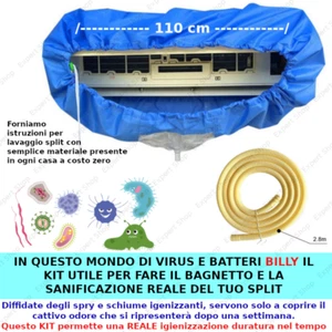 Condizionatore 110 cm kit Pulizia virus batteri igienizzazione SPLIT lavaggio - Bild 1 von 1