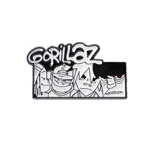 Enamel Pin Badge GORILLAZ Electro World Music Band Logo Lapel Metal Brooch - Picture 1 of 2
