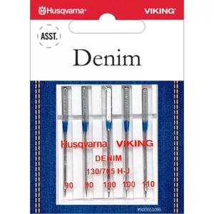 Husqvarna Viking Sewing Machine Denim Assorted Needles 5 Pack - Picture 1 of 1