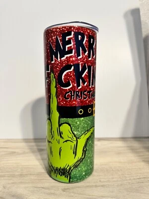 Merry F***ing Christmas Grinch 20oz tumbler - Image 1 of 3